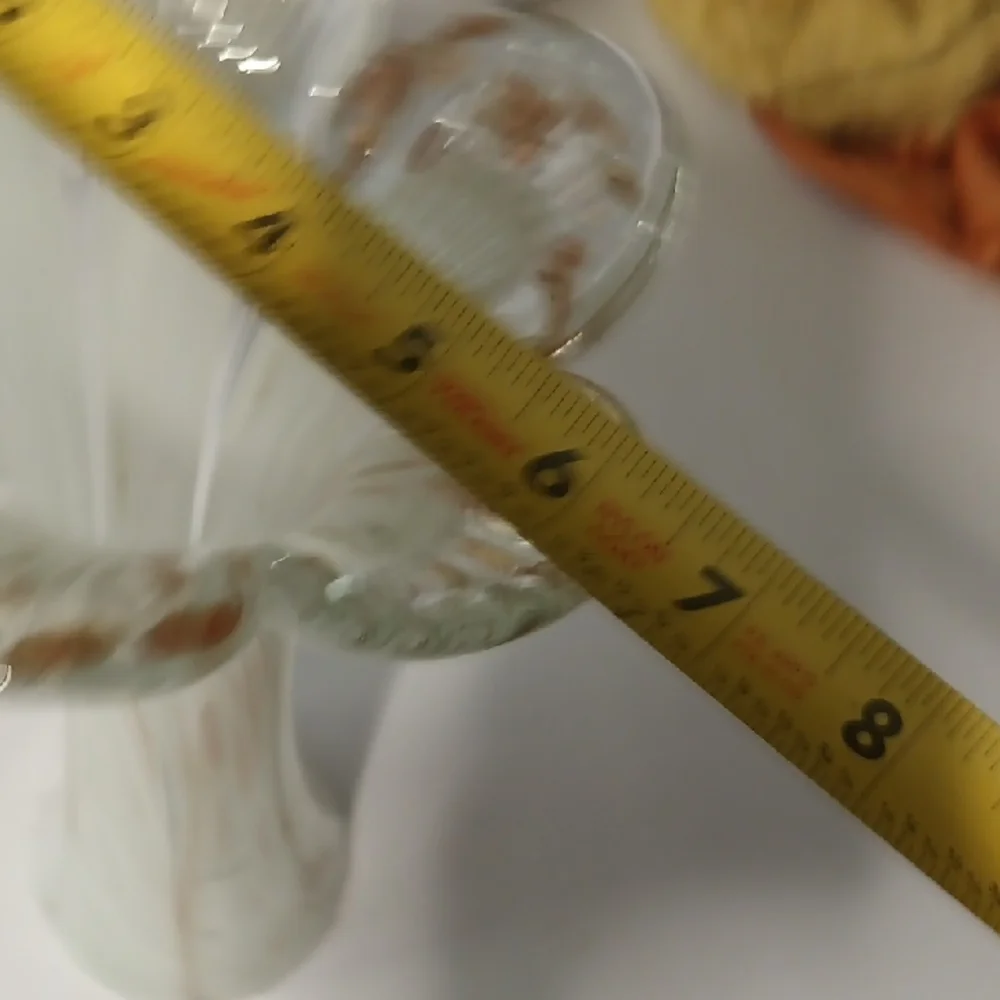 Murano Vintage Swung Glass Vase with Fluted Design